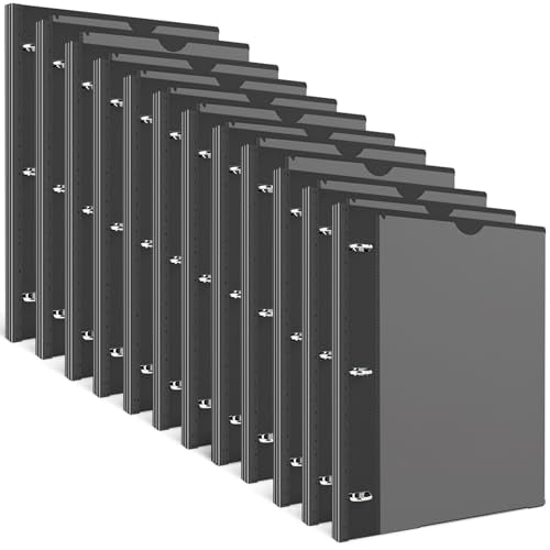 INFUN 1 Inch Telescoping 3 Ring Binder - 12 PCS-Black, Flexible Binders with Customizable Front Cover and Clear Catalog Pocket,1 inch Binders 3 Ring, 225 Sheet Capacity - color: Black, size: 1 Inch, style: With Clear Front Pocket - 12 PCS
