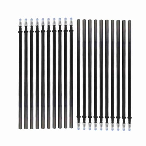 ZJchao Erasable Pens, Pen Refills Erasable Gel Pens Blue Ink Gel Ink Pen Refills with Fine Point 0.5mm Replacement for Office School Writing (20pcs) - color: Black, size: 20pcs