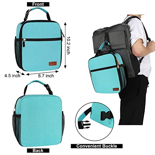 Lunch Box for Men & Women Durable Lunch Bag for Adults Reusable Small Lunchbox Light - color: Light Blue