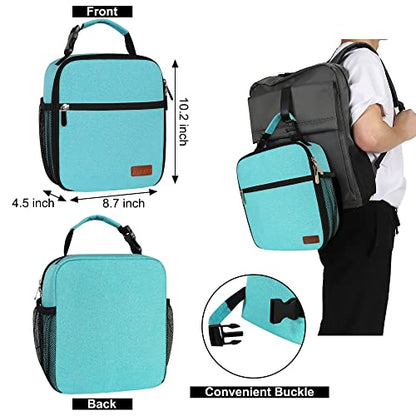 Lunch Box for Men & Women Durable Lunch Bag for Adults Reusable Small Lunchbox Light - color: Light Blue