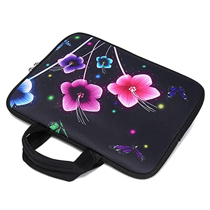 11 11.6 12 12.1 12.5 inch Laptop Carrying Bag Chromebook Case Notebook Ultrabook Bag Tablet Cover Neoprene Sleeve Fit Apple MacBook Air Samsung Acer HP DELL Lenovo Asus (Colorful Flowers) - color: Colorful Flowers