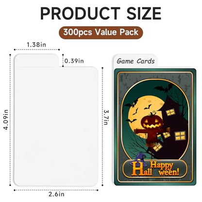 300 Pieces Trading Card Dividers, Blank Paper Card Dividers White Card Separators with Tabs for Storage Boxes, MTG TCG Sports Game Cards, 2.6 x 4.1 Inches