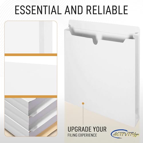 White File Jackets, 2 Inch Expansion, Letter Size, Reinforced Straight-Cut Tab, 6 Pack - color: White, style: 2 Inch Expansion
