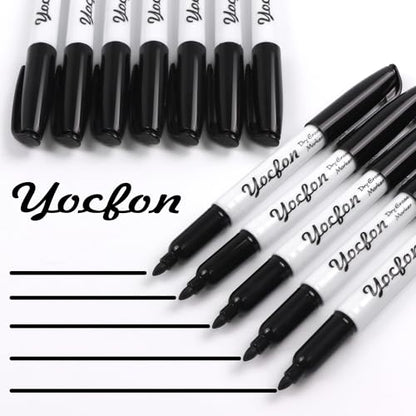 Dry Erase Markers 72 Pack, Black Whiteboard Markers With Fine Tip, Low Odor Dry Erase Markers for School Office Home
