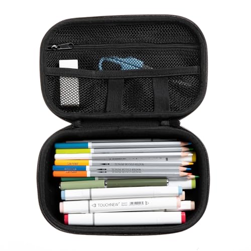 ZIPIT Black Carbon Pencil Case, EVA Pencil Box, Durable Storage Organizer, School Supplies and Cable Holder - color: Carbon