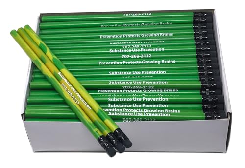 Pencil Guy Promotional Personalized Mood Pencils, Green, 1000 Box | Imprinted - color: Green, size: 1 Count (Pack of 1000)