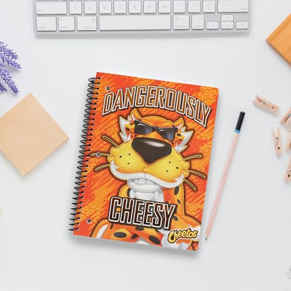 Cheetos Cute One Subject Spiral Notebook College Ruled, 3 Ring Single Subject Spiral for School Fun Cute Notebooks - color: Cheetos, size: NOTEBOOK
