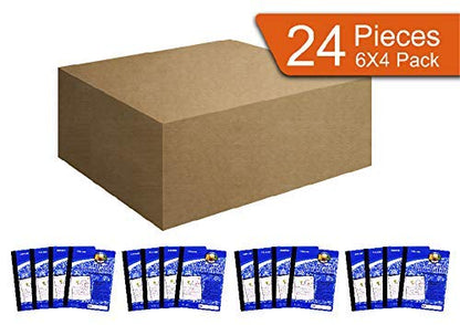 Mintra Primary Composition Notebook, 24 units 6-4 Pack, Blue Cover, 80 Sheets, 7.5in x 9.75in, 1/2 Sheet, Ruled with Drawing Area, Flexible Hardcover Journal, Grades K-2, School & Home Use - color: Primary Ruled, size: 24 units (6-4pks)