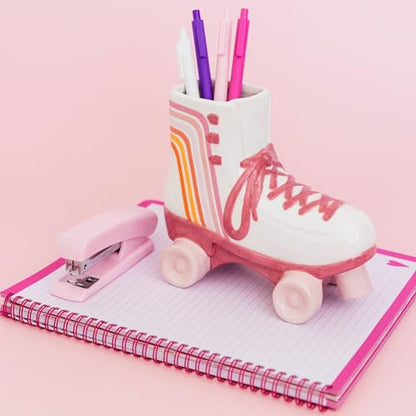 Steel Mill & Co Cute Large Spiral Notebook College Ruled, 11" x 9.5" with Durable Hardcover and 160 Lined Pages, Pastel Brush Strokes - color: Pastel Brush Strokes