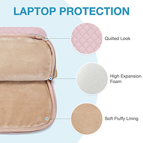 BAGSMART Laptop Case Compatible with 13-13.3 inch Notebook,Compatible with MacBook Pro 14 Inch,MacBook Air,Protective Carrying Bag with Pocket,Handles, Beige - color: Beige, size: 13-13.3 Inch