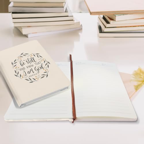 Beige Christian Hard Shell Journal Notebook, Bible Verse Gifts for Women, College Ruled Notebook, Inspirational Hardcover Notebooks, Journals for Writing Planner Note Taking 200 Sheets (5.8 x 8.3)-2 - color: Multi 1153