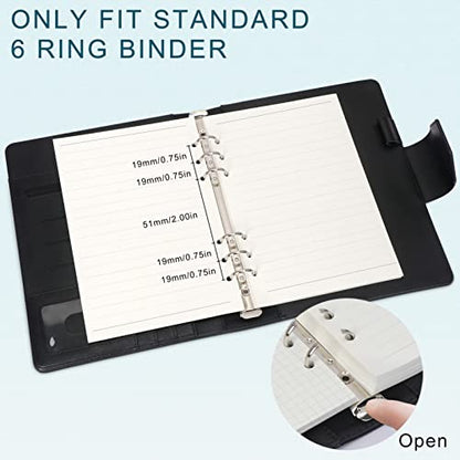 A6 Refill Paper, [3 Pack] Toplive 100GSM Thick Refillable Paper 6 Hole Filler Inserts Loose Leaf Paper 135 Sheets (270 Pages) for 6 Ring Binder Journal Notebook-Lined Paper - style: Line 3 Pack