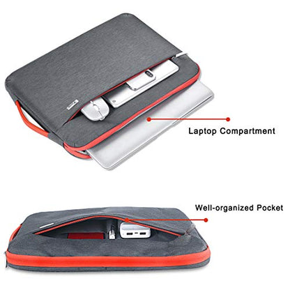 Voova Laptop Sleeve Case 13 13.6 Inch with Handle, 360°Protective Waterproof Slim Computer Bag Cover Compatible with MacBook Air 13 M1/M2/M3/M4 2020-2024, MacBook Pro 13, IPad Air/Pro 13, Grey - color: Grey, size: 12.6-13.6 Inch