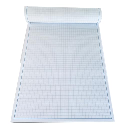 Reskid Blueprint and Graph Paper Pad - 50 Sheets Per Pad - 70lb Text - For Drawing, Designing, and More - Perfect Tool for Young Artists, Budding Designers, and Classroom Use (5, 9x12) - size: 9x12