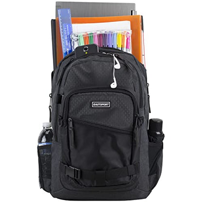 Eastsport (2 for 1) Universal Commuter Backpack w/Matching Shoulder Bag - Black
