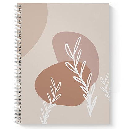 Gotcha Covered Notebooks Abstract Botanical Spiral Notebook / 8.5" x 11" Journal / 120 College Ruled Pages/Durable Gloss Laminated Softcover/White Wire-o Spiral Binding/Made in the USA