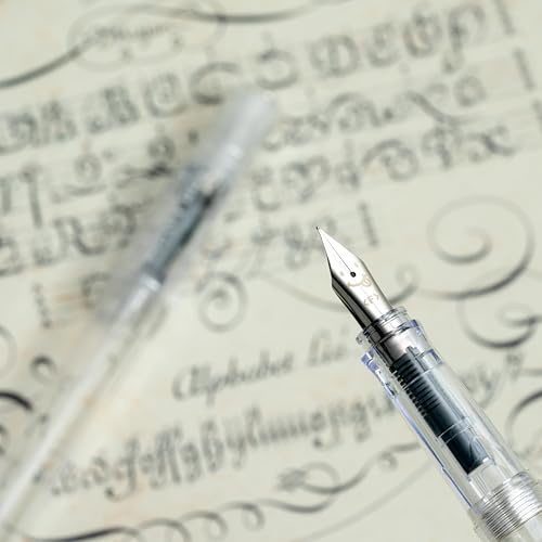 Pilot Kakuno Fountain Pen, Clear Barrel, Medium Nib, 0.5mm, Pilot Kakuno Fountain Pen Extra Fine - size: 1 Count (Pack of 1), style: Medium Nib