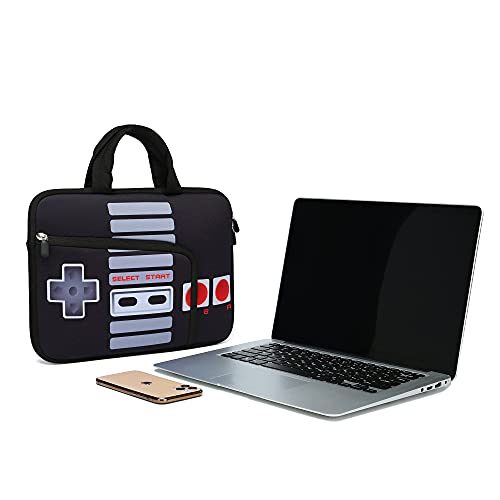 11.6" 12.2 inches Laptop Sleeve Chromebook Case Ultrabook Case Notebook Sleeve PC Messenger Bag Tablet Case Neoprene Handle Sleeve for Adult Men Women, Two Pockets (Games) - color: Games