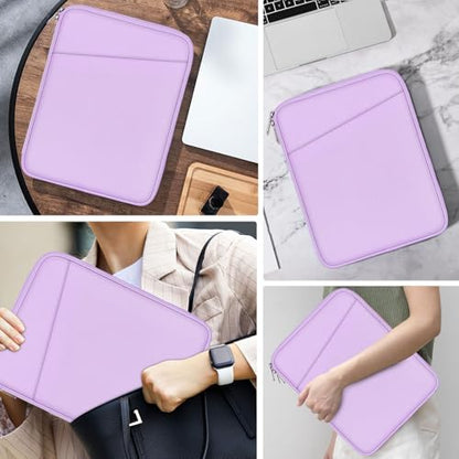 MoKo 9-11 Inch Tablet Sleeve Bag Carrying Case with Accessory Pocket | Fits iPad Air 11-inch M4, iPad Pro 11-inch M5, iPad A16 11-inch, iPad 10/9/8/7th and Tab S9/S8 11-inch, Lilac - color: Lilac, size: 9-11 Inch