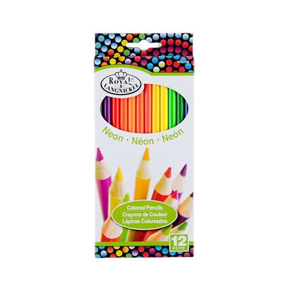 ROYAL BRUSH Neon Colored Pencils, 12 Count, 12/Pkg