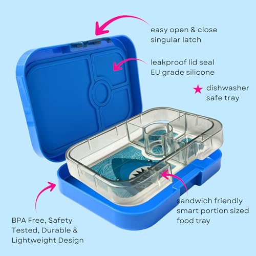 Yumbox Panino Leakproof Bento Lunch Box Container for Kids & Adults (Surf Blue Shark) - color: Surf Blue Shark
