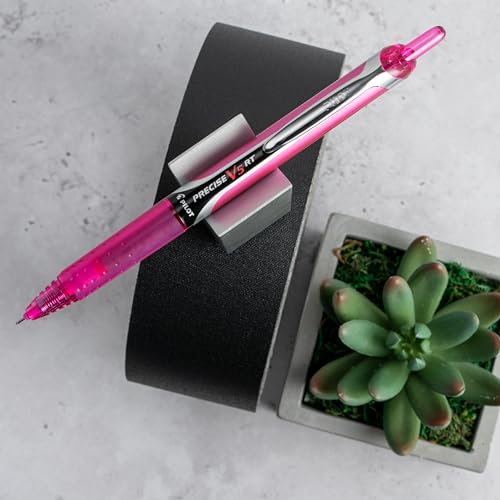 Pilot Precise V5 RT Refillable & Retractable Rolling Ball Pens, Extra Fine Point Pens, 0.5 mm, Vibrant, Pack of 8 - Ideal for School, Journaling & Office Writing - color: Vibrant 8