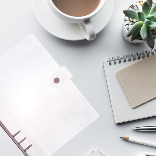 Zerodeko A5 Pink Loose Leaf Binder with PVC Soft Cover, 3-Ring Mini Binder Clips, Flexible Book Rings Organizer for School, Office, and Personal Notes
