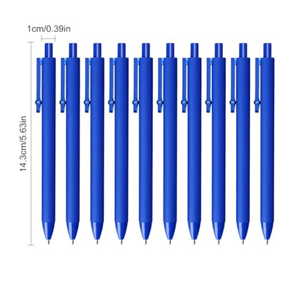 10 Pack Fidget Pens for Adults, Anxiety Relief Ballpoint Pens, 1mm Smooth Writing for Journaling and Bible Study, Soft Rubber Barrel, Sensory Office and School Supplies（Blue） - color: Blue