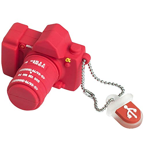 32GB Cute USB Flash Drive Funny Camera Shape Thumb Drive Silicone Memeory Stick U Disk for Kids Students Friends Gift Pendrive - Red - color: Camera Red, size: 32GB