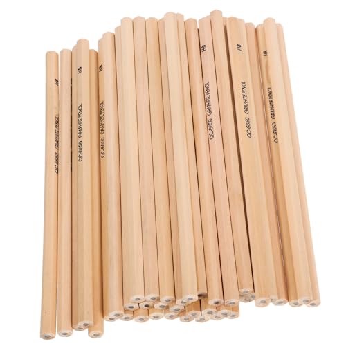 Hexagonal Wooden Pencils, 50pcs Hb Erasable Writing and Drawing Pencils with Erasers, Eco-friendly School Supplies for Students and Classroom Use