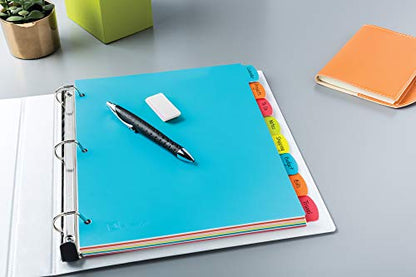 Avery Big Tab Write & Erase Durable Plastic Dividers for 3 Ring Binders, 8-Tab Set, Bright Multicolor, 1 Set (16130) - size: 8 tab, style: 1 Set