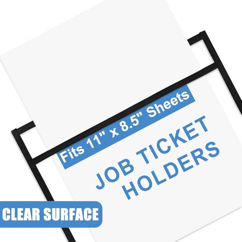 Heavy Duty Sheet Protectors 8.5 x 11 Job Ticket Holders, 30 Pack Dry Erase Pockets Plastic Paper Sleeves Clear Sleeves for Paper Clear Document Protectors for Shop Office Classroom Home, Black - size: 8.5 x 11, style: 30 pack