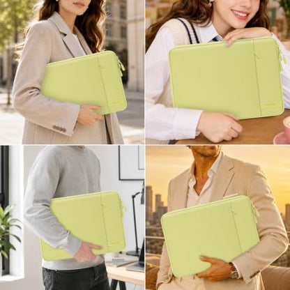 MOSISO Laptop Sleeve Compatible with MacBook Neo 13 inch 2026 A3404 / Air 13.3 13.6 M5 M4 M3 M2 M1 / Pro 13 M2 M1, 360 Degree Protective Computer Sleeve Bag with Vertical Pocket&Small Case, Citrus - color: Citrus