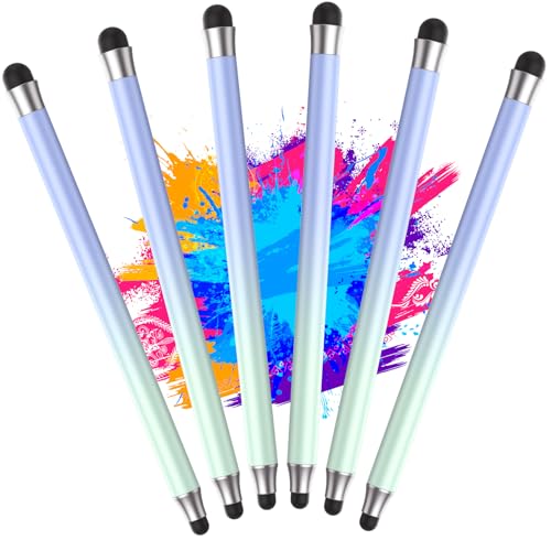 Stylus Pen for Touch Screens, Compatible with All Capacitive Touch Screens, Precision Rubber Tips& High Sensitivity (Gradient Light Blue) - color: Gradient light blue