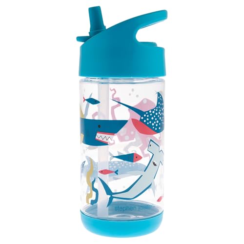 Stephen Joseph, Kids Flip Top Water Bottle, 10 oz Tritan BPA Free, Water Bottle for Girls & Boys, Back to School Flip Top Bottle, Sharks - color: Sharks