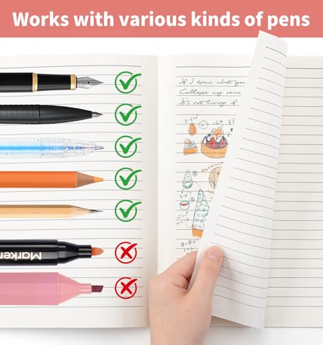 ALKALO 6 Pack Lined Notebook Journals Bulk, A5 College Ruled Composition Notebook, 8.3”x 5.5”,Kraft Cover with Rainbow Spines, 6 Colors 60 Pages for School Office Travel - color: Rainbow, style: Lined-6pack