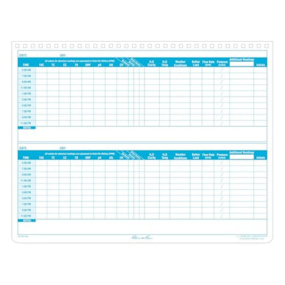 Rite In The Rain Weatherproof Side Spiral Notebook, 8.5" x 11", Yellow Cover, Commerical Pool & Spa Maintenance Log (No. 425-MX)