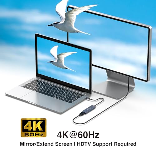 USB C 5 in 1 hub 10Gbps USB-C/A 3.2 Ports 4K 60HZ HDTV 100W PD Fast Charging Compatible for MacBook Pro/Air/Dell XPS/iPad Pro Aluminum Splitter/Surface Pro/Thunderbolt Laptops.