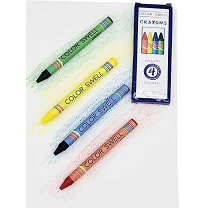 Color Swell Bulk Crayons, 4 Crayon Colors Per Pack, 300 Packs (1200 Total) - size: 300 Packs / 1200 Crayons