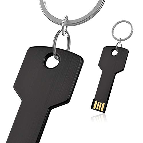 RAOYI 10 Pack 2GB USB Flash Drive USB 2.0 Metal Key Shape Memory Stick Thumb Drive Pen Drive-Black - color: Black, size: 2GB
