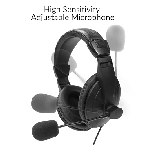 Supersonic SC-942WCH PRO HD Webcam and Stereo Headset, 1080P HD Webcam, Crystal Clear Audio and Video, Adjustable Comfort, Plug and Play Compatibility for Zoom & Teams in Home Office, School