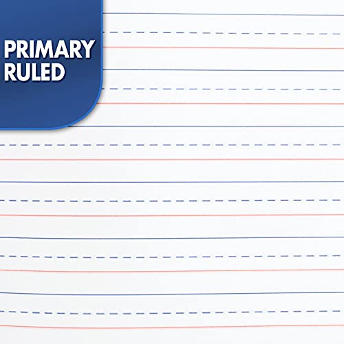 Mead Primary Composition Book, Primary Ruled Journal, Grades K-2, 7-1/2" x 9-3/4", 100 Sheets, Blue Marble (09902) - size: Pack of 1, style: Grades K-2