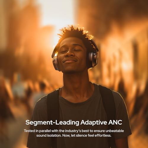 Noise Master Buds Max, Sound by Bose Wireless Over-Ear Headphones with Segment Leading Adaptive ANC, Dynamic EQ, LHDC 5.0, Immersive Spatial Audio,Upto 60H Playtime, App Support (Silver) - color: Silver