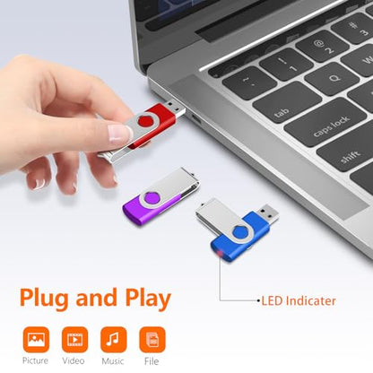 16GB USB Flash Drives Bulk 100 Pack, AreTop USB 2.0 Thumb Drive Bulk | 16GB USB Storage with 100 Pcs Lanyards and Labels, Memory Stick Indicator Design for Data Transfer and Backup - size: 16GB, style: 100PCS