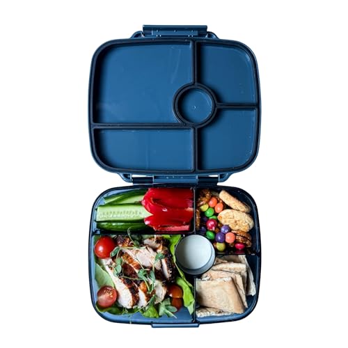 Yumbox Go Leakproof Bento Lunch Box, 5 Compartments, Charcoal Gray | Deep Portioned Tray | Removable Silicone Gasket | Lightweight Construction | Fits Most Lunch Bags | Easy-Clean Design - color: Charcoal Gray