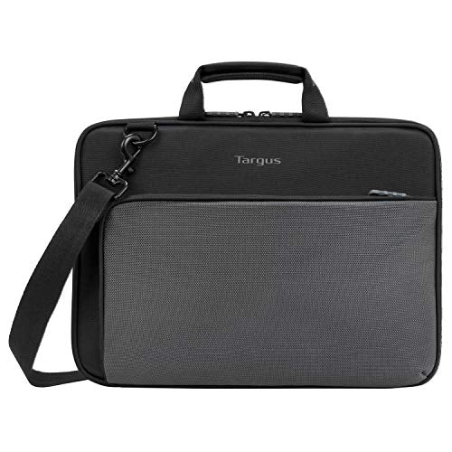 Targus Work-In Plus Case with Slim Profile, Soft Touch Interior, Large Front Pocket Pouch, Protective Sleeve fits 13-14-Inch Laptop Chromebook, Black (TED015GL) - size: 14 inch, style: Plus Case