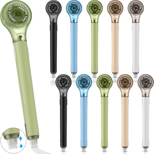 Gersoniel 10 Pack Correction Tape Pen Correctional Ink Tape Push Pull Protective, Easy to Use Applicator for School Office Supplies, 0.2 x 236 Inch (Natural Color) - color: Natural Color
