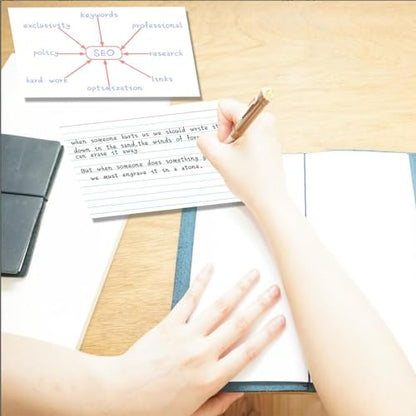 White Index Cards 5x7 Ruled, 50 Pcs File Note Cards, Lined Index Cards, Study Cards, Flashcards for Studying, Notecards for Studying, Note Taking and To Do List - size: 5 x 7-50PCS