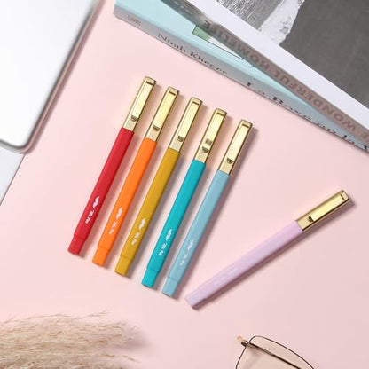 Mr. Pen- Aesthetic Highlighters and Ballpoint Pens No Bleed, 12 Pack | Summer Delight, Bible Highlighters and Pens No Bleed, Fast Dry and No Smear for Bible Journaling, Planner, School Supplies - color: Summer Delight, size: 12 Pack