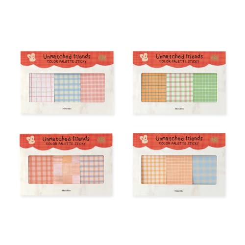 Monolike Color Palette Sticky Unmatched Friends A Set 4p - Self-Adhesive Memo Pad 30 Sheets - color: Unmatched Friends a Set